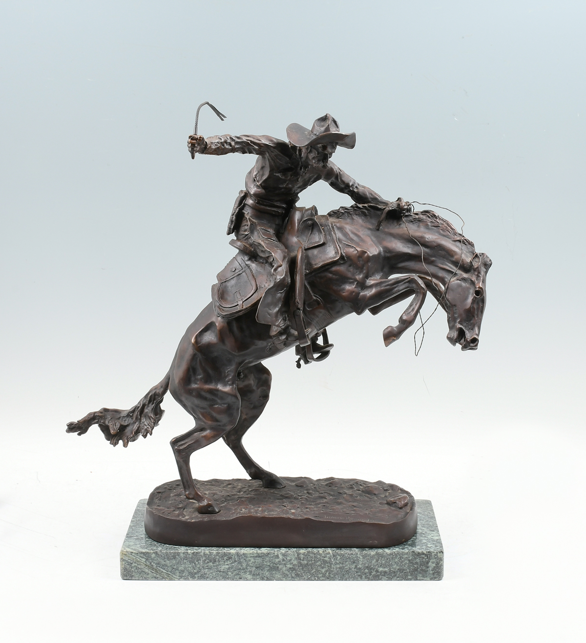 Appraisal: BRONCO BUSTER BRONZE AFTER FREDERIC REMINGTON Approximately '' in height