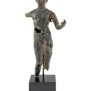 Appraisal: A Fragmentary Bronze Female Figure After the Antique th Century