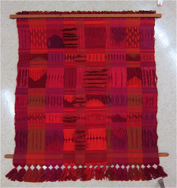 Appraisal: MONICA SETZIOL-PHILLIPS TAPESTRY Oregon th century Red weaving with abstract