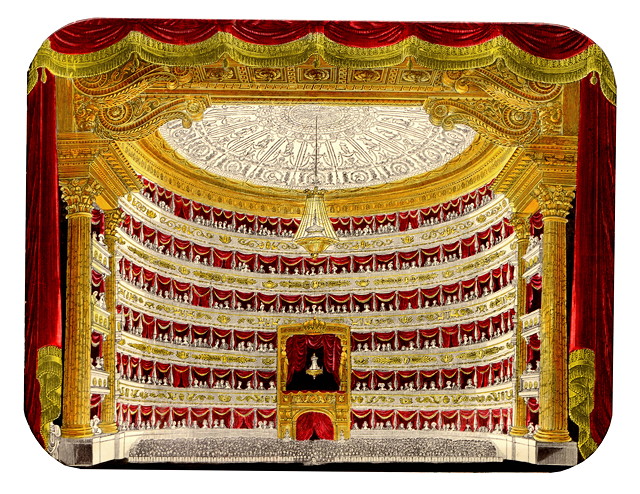 Appraisal: A Piero Fornasetti Scala Theatre Milan tray with 'Fornasetti Milano