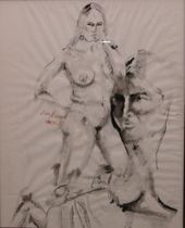 Appraisal: Lidia Krachuk American th Century Figural study of two nude