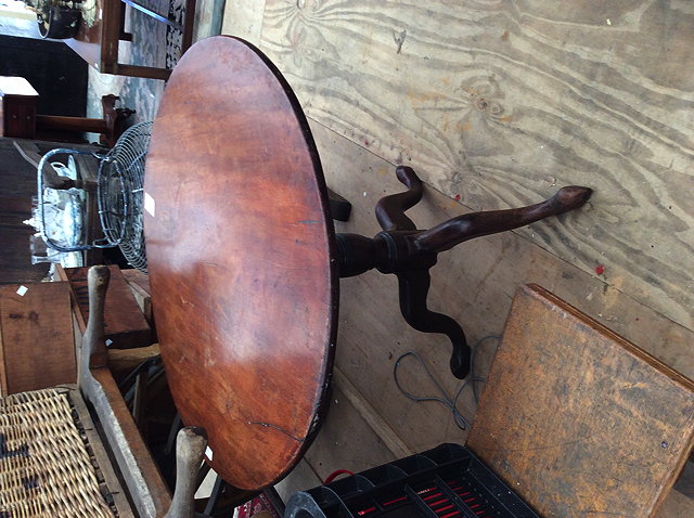 Appraisal: A TH CENTURY MAHOGANY TILT TOP TRIPOD TABLE cm diameter