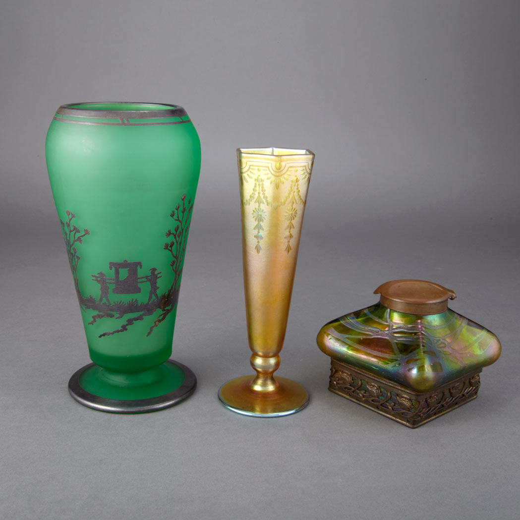 Appraisal: Group of American and Bohemian Glass Articles First quarter of