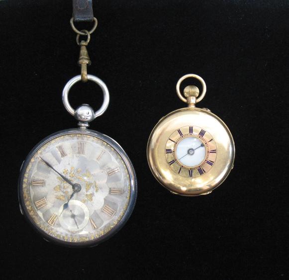 Appraisal: AN CT GOLD LADY'S FOB WATCH the outer case and