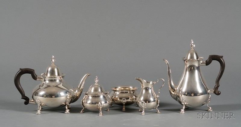 Appraisal: Tiffany Co Sterling Five Piece Colonial Revival Tea and Coffee