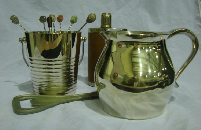 Appraisal: A Christoffel ice bucket together with a silver plated water