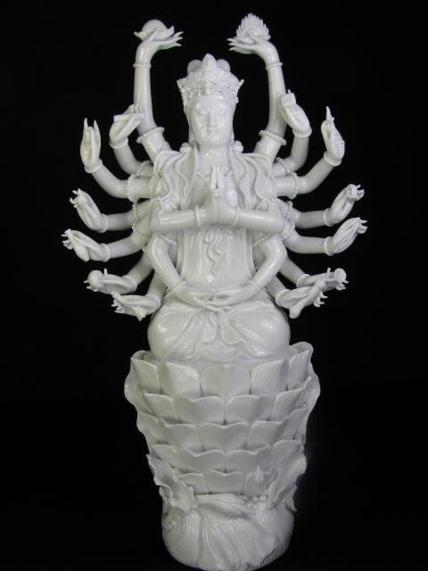 Appraisal: Modern Chinese porcelain blanc de chine goddess Prajnas goddess has