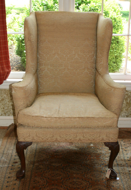 Appraisal: George III Style Mahogany Wing Armchair Hickory Chair Co Post