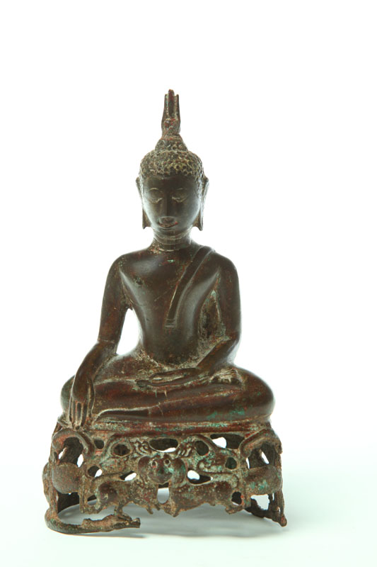 Appraisal: BRONZE BUDDHA Attributed to Thailand th century or possibly earlier