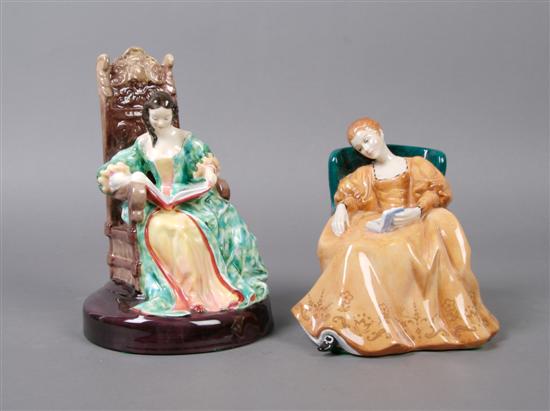 Appraisal: A Group of Two Royal Doulton Porcelain Figures Height of