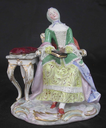 Appraisal: Vienna Porcelain Lace Figure Group third quarter th century depicting