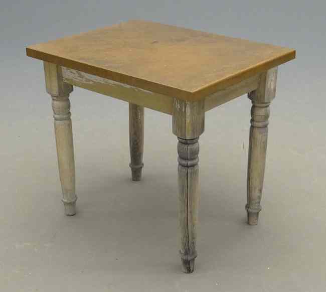 Appraisal: Early primitive table with copper top Top '' x ''