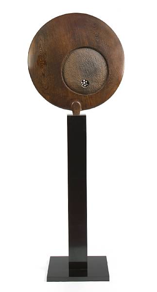 Appraisal: Doug Ayers American th Century Disc Sculpture African wenge wood