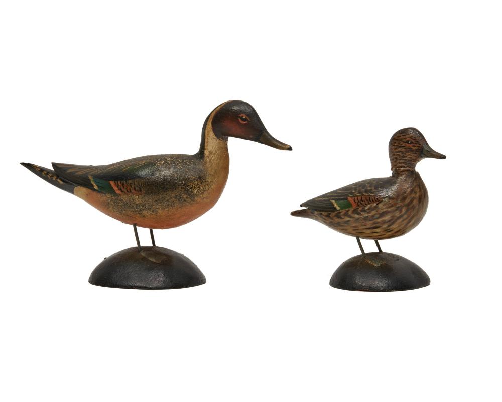 Appraisal: A ELMER CROWELL Miniature Pintail male and female the male