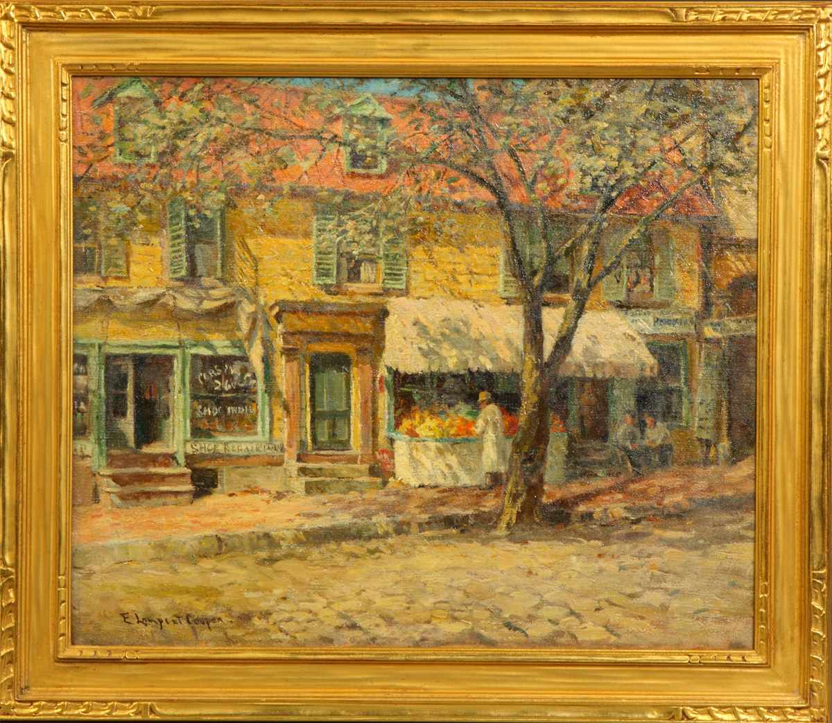 Appraisal: Emma Lampert Cooper American - ''Fruit Stand Salem Mass ''