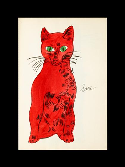 Appraisal: ANDY WARHOL american - ' CATS NAME SAM AND ONE