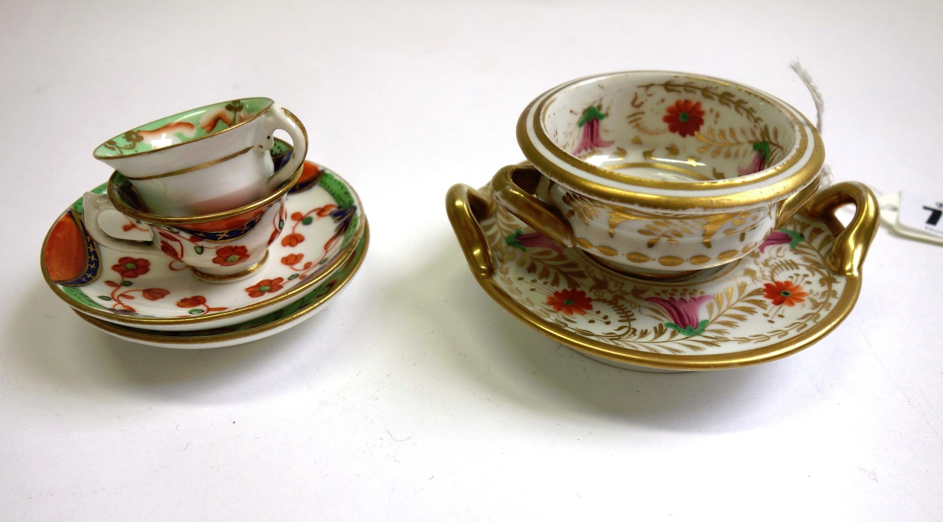 Appraisal: A small Derby two-handled bowl and two-handled stand circa painted