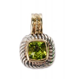 Appraisal: David Yurman Sterling Peridot Enhancer Pendant David Yurman American founded