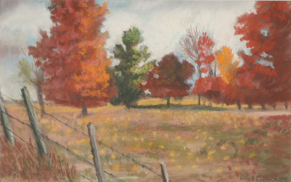 Appraisal: Ray H French American - Fall landscape Pastel Signed lower