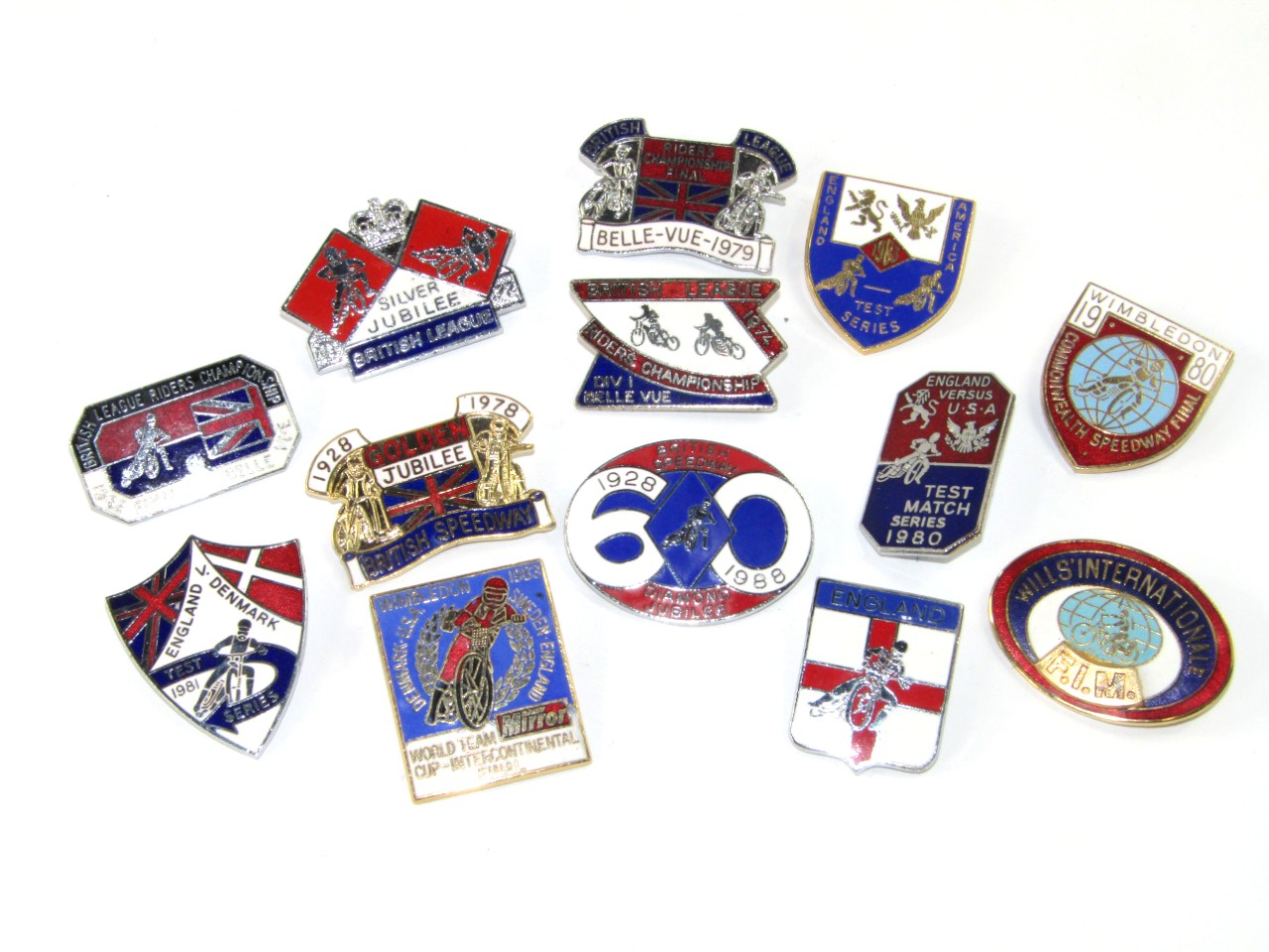 Appraisal: Vintage Speedway enamel badges mixed British