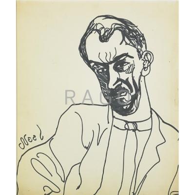 Appraisal: Alice Neel American - Phil Bard Ink on paper framed