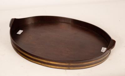 Appraisal: A brass bound mahogany tray cm wide