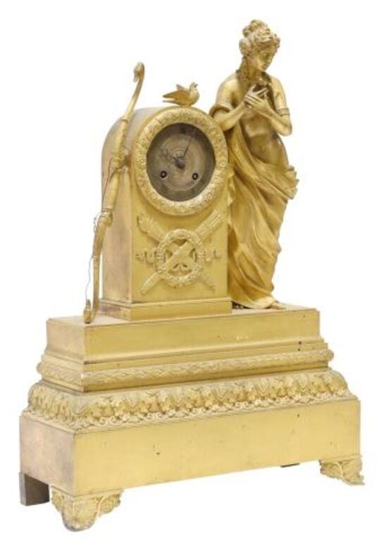 Appraisal: French Restauration period ormolu mantel shelf clock first half th