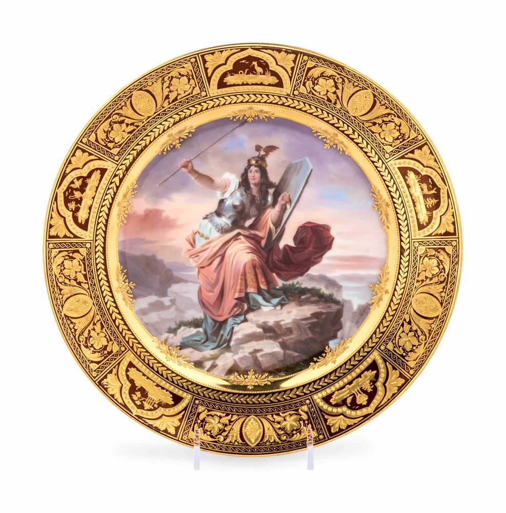 Appraisal: A Vienna Painted and Parcel Gilt Porcelain Cabinet Plate A