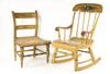 Appraisal: TWO CHILD'S CHAIRS - Boston rocker in yellow ochre paint