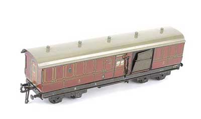 Appraisal: Bassett-Lowke O Gauge LMS -wheeled Post Office Van running number