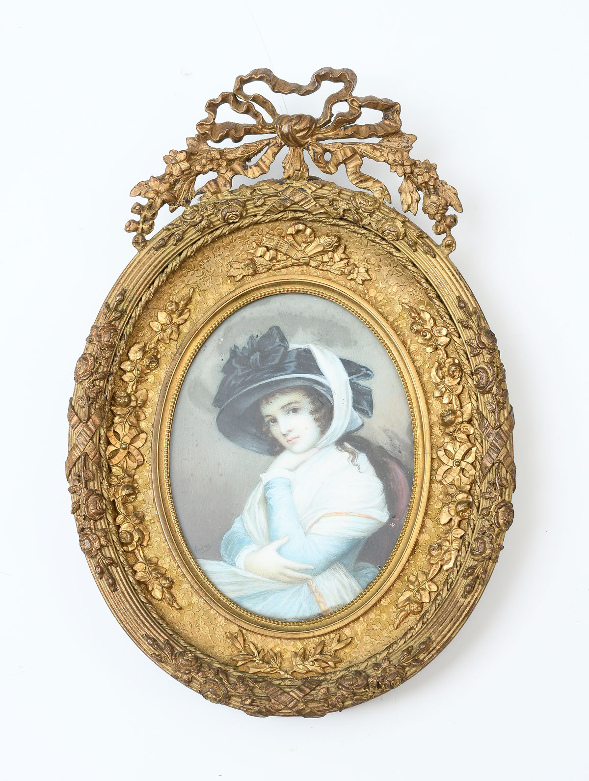 Appraisal: MINI AFTER ROMNEY OF LADY HAMILTON S ANDRES Miniature Portrait