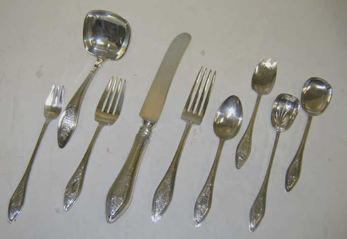 Appraisal: TOWLE STERLING SILVER FLATWARE SET Mary Chilton - Engraved pattern