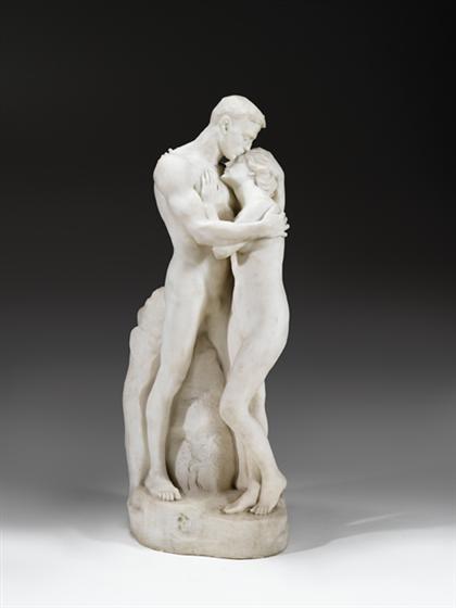 Appraisal: Evelyn Beatrice Longman American - consecration White marble figure group