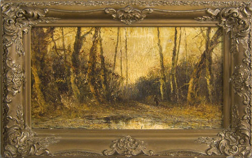 Appraisal: British oil on canvas landscape th c signed J Fox