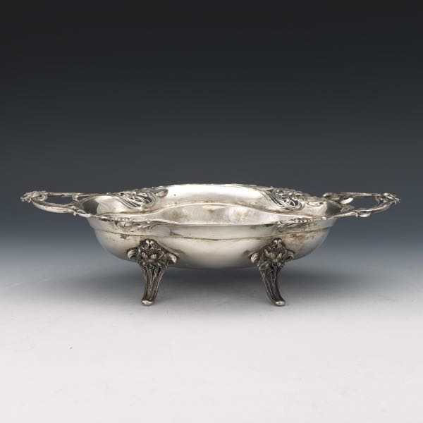 Appraisal: ART NOUVEAU GERMAN SILVER OVAL FOOTED CENTERPIECE BOWL BY K