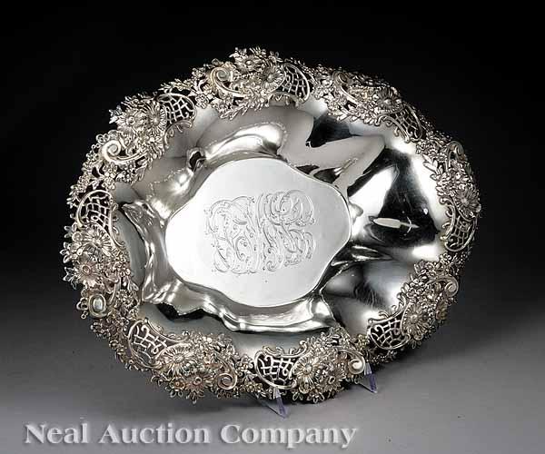 Appraisal: A Large American Sterling Silver Oval Bowl early th c