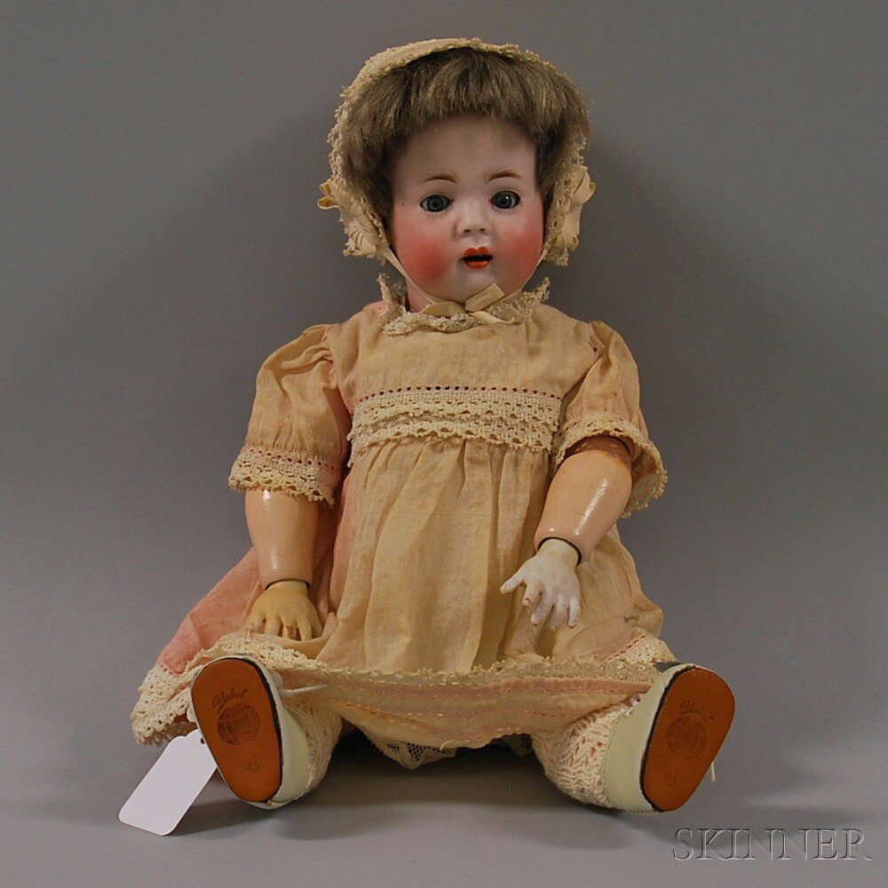 Appraisal: Open-mouthed Koenig Wernicke German Bisque Head Child Doll impressed KW