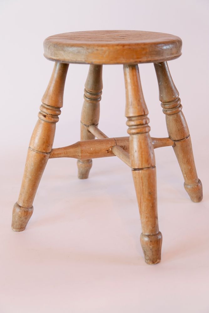 Appraisal: th Century English Elm Cricket Stool Exclusive on Bidsquare th