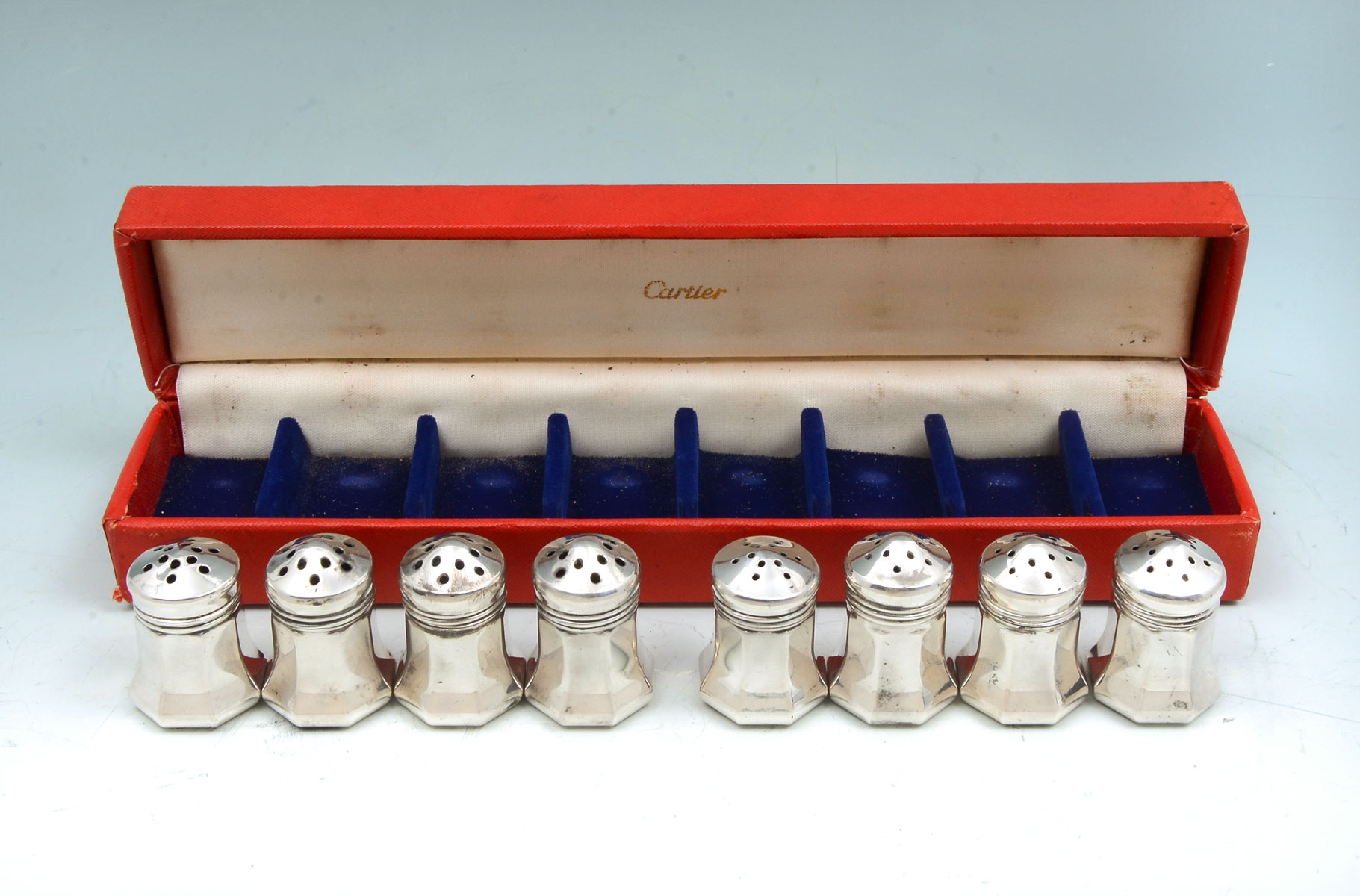 Appraisal: SET OF SILVER CARTIER SALT PEPPER SHAKERS A set of