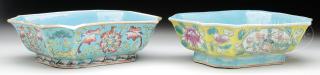 Appraisal: TWO ENAMELED PORCELAIN BOWLS TWO ENAMELED PORCELAIN BOWLS China Early