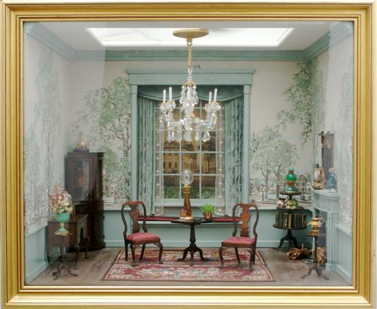 Appraisal: A Narcissa Thorne Shadow Box Diorama of an English Parlor