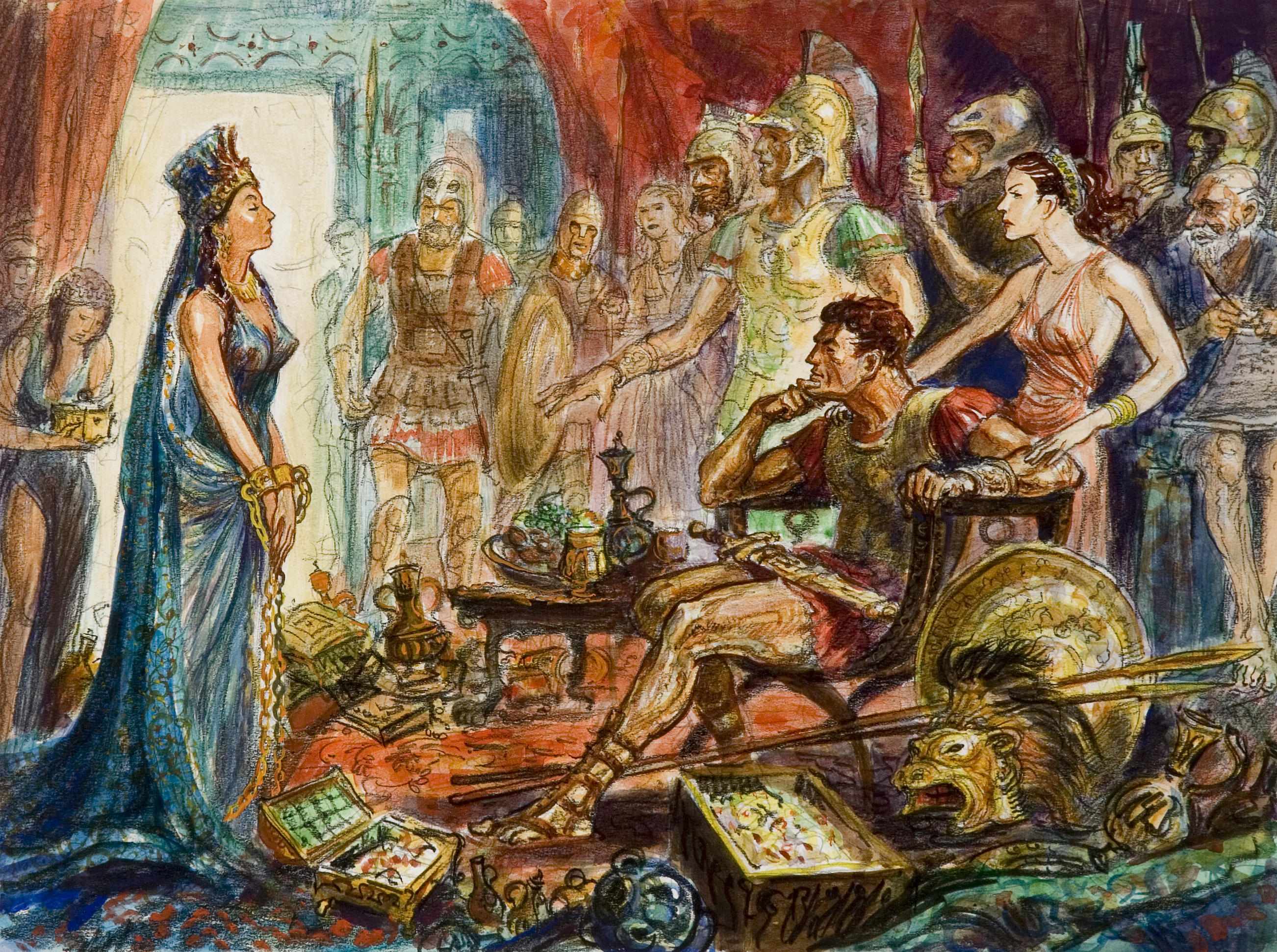 Appraisal: An original drawing by John Jensen for Antony and Cleopatra