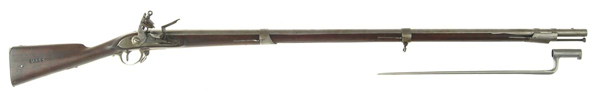 Appraisal: MASS MILITIA SUTTON MODEL CONTRACT MUSKET Cal rnd bbl Only