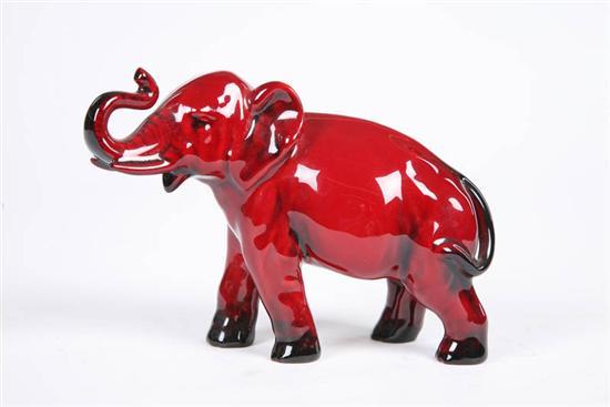 Appraisal: ROYAL DOULTON FLAMBE' ELEPHANT Circa 's h