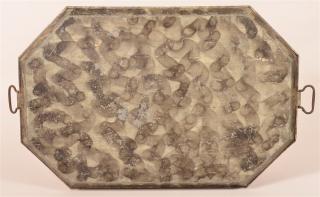 Appraisal: th Century Zinc Smoke Decorated Drying Tray h x -