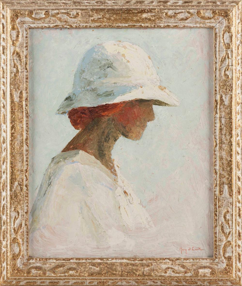 Appraisal: MARY JENCQUES JENKS COULTER MASSACHUSETTS CALIFORNIA - HAWTHORNE-STYLE PORTRAIT OF