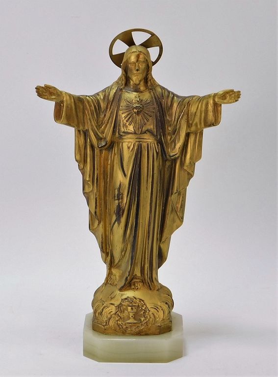 Appraisal: French Grand Tour Gilt Jesus Christ Icon Figure France th