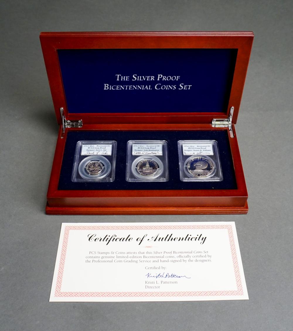 Appraisal: THE SILVER PROOF BICENTENNIAL COINS SET WITH PCGS GRADES AND