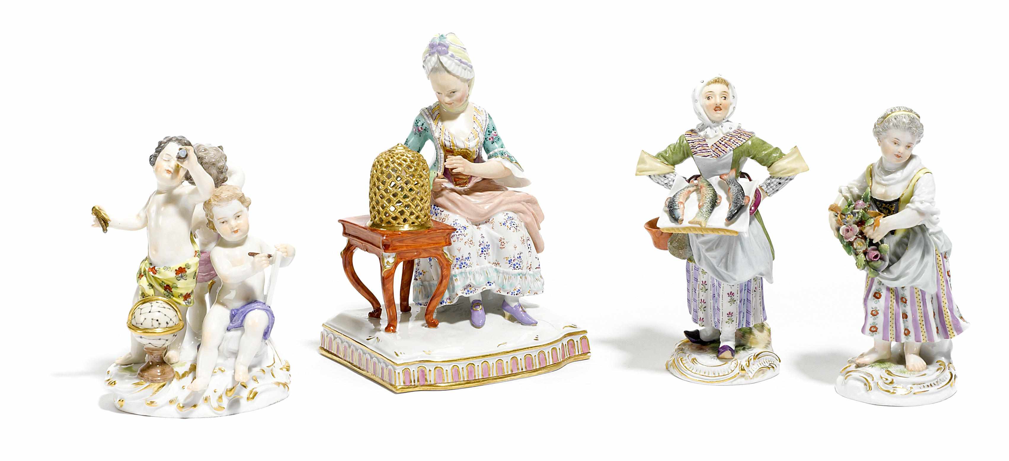 Appraisal: Property of various owners A group of four Meissen porcelain