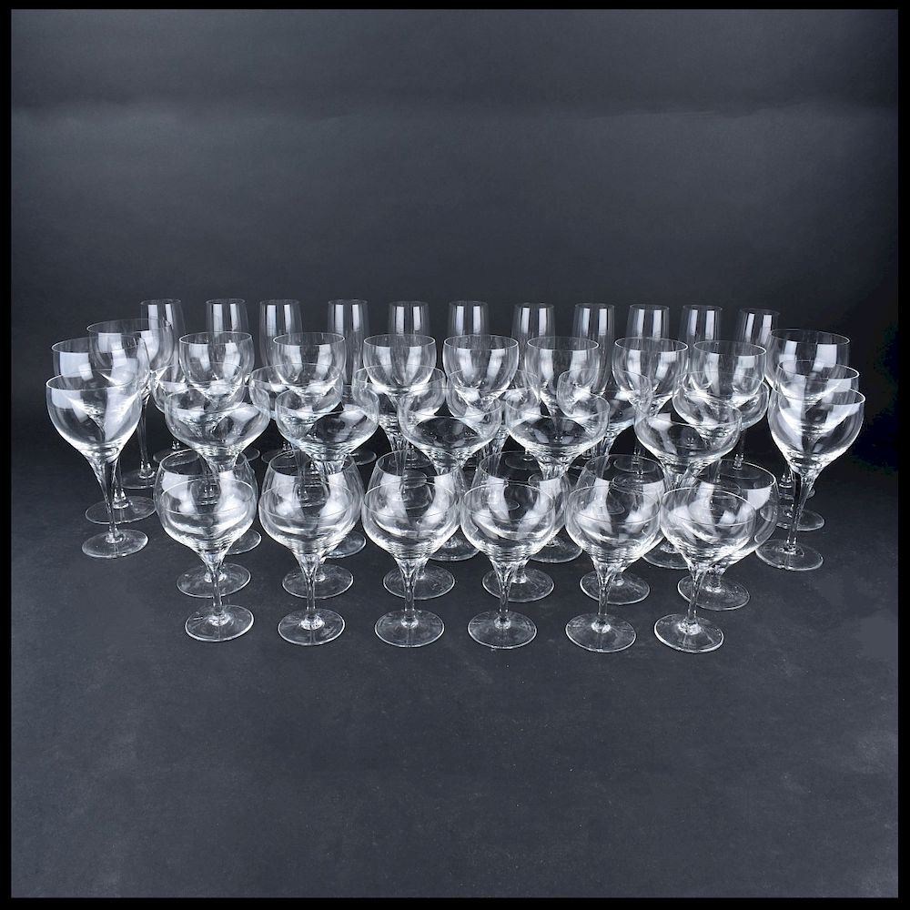 Appraisal: Rosenthal Studio-Linie Stemware Forty Seven Piece Rosenthal Studio-Linie Lotus Plain